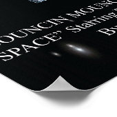 Hoofd zal 3D rollen: in de ruimte Poster (Hoek)