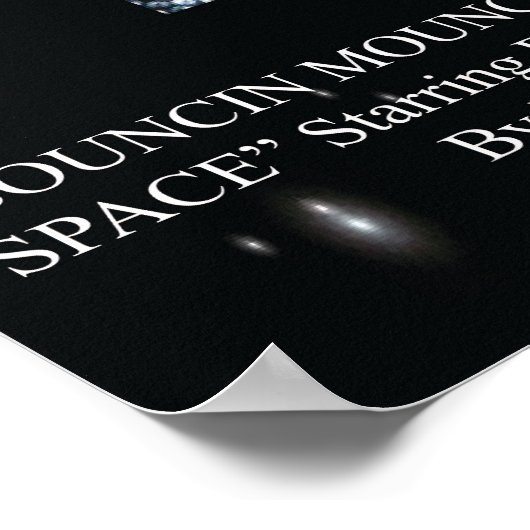 Hoofd zal 3D rollen: in de ruimte Poster (Hoek)