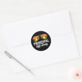 Hoofd Zonnebrillen op school Ronde Sticker (Envelop)