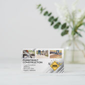 hoofdaannemer | Bouw | blauwe kraag Visitekaartje (Staand voorkant)