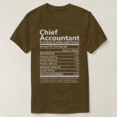 Hoofdaccountant, voedingsfactor en onmiskenbare fa t-shirt (Design voorkant)