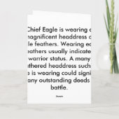 Hoofdarend, Salish Indiaan Kaart (Achterkant)