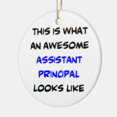 Hoofdassistent, geweldige keramisch ornament (Links)