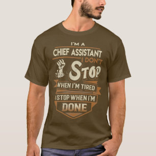 Hoofdassistent ik stop wanneer taakomschrijving 2 t-shirt
