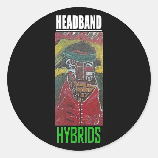 HOOFDBAND HYBRIDEN RONDE STICKER (Voorkant)