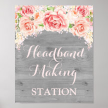 Hoofdband Making Station Roze Waterverf Hout