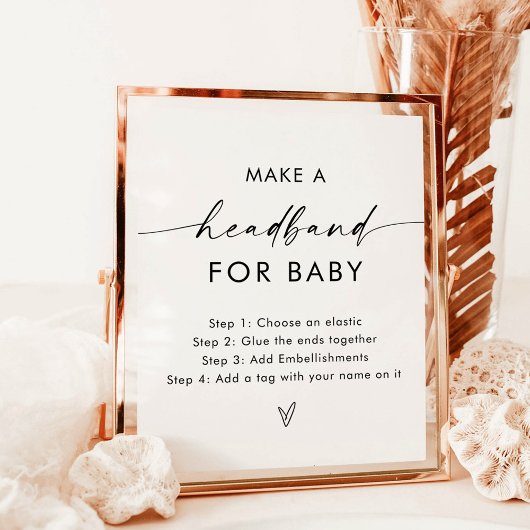 Hoofdband voor Baby Sign | Neutraal Maak een hoofd Poster