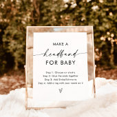 Hoofdband voor Baby Sign | Neutraal Maak een hoofd Poster