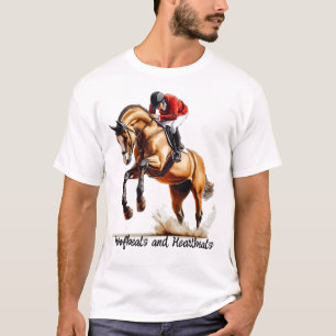 Hoofdbeats en hartslagen. Professionele Jockey Rac T-shirt