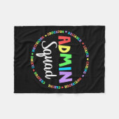 Hoofdbemanningsadministrateur van de Squad School  Fleece Deken (Voorkant (Horizontaal))