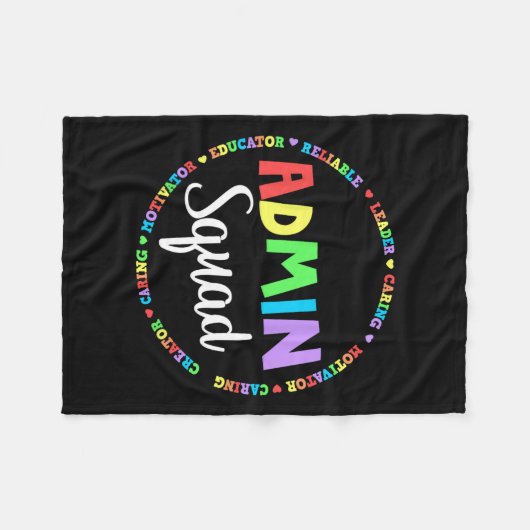 Hoofdbemanningsadministrateur van de Squad School Fleece Deken (Voorkant (Horizontaal))