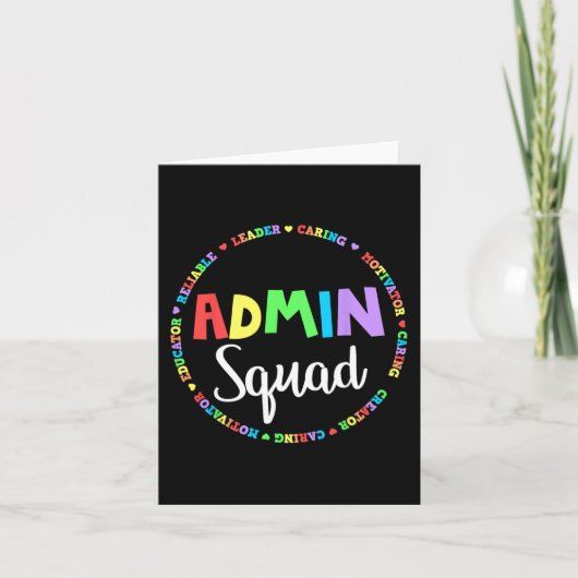 Hoofdbemanningsadministrateur van de Squad School  Kaart (Voorkant)