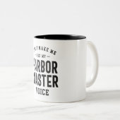 Hoofdberoep in de haven tweekleurige koffiemok (Voorkant rechts)