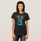 HoofdBouwer 3de Dag Jongen 3 Drie Jaar bouwt T-shirt (Voorkant volledig)