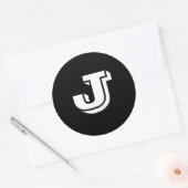 Hoofdbrief J Grote ronde trekkers van Janz Ronde Sticker (Envelop)