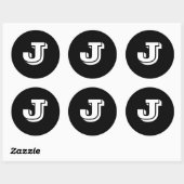 Hoofdbrief J Grote ronde trekkers van Janz Ronde Sticker (Vel)