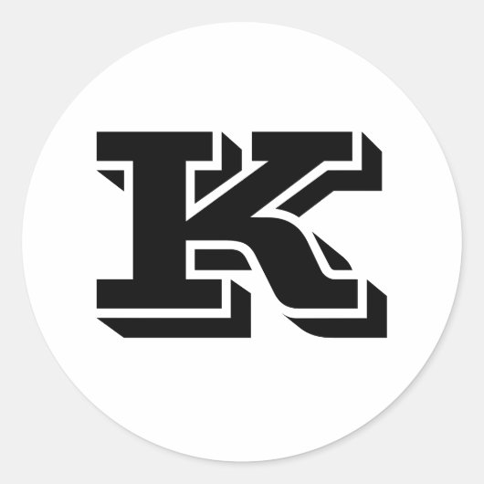 Hoofdbrief K Kleine Rondtrekkers van Janz Ronde Sticker (Voorkant)