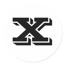 Hoofdbrief X kleine ronde stickers van Janz