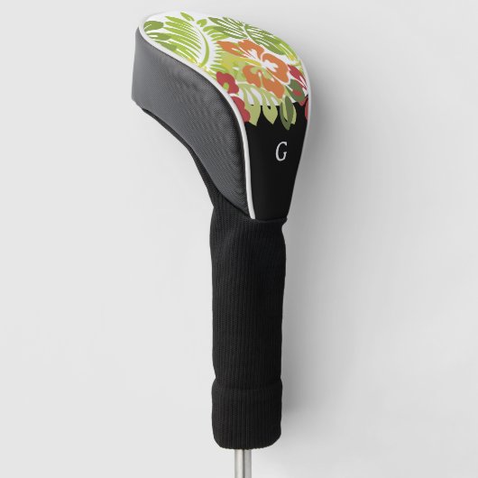 Hoofddekking voor golf met tropisch monogram golfheadcover (Schuin)