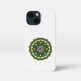 Hoofddeksel met mandala-ontwerp iPhone 13 mini hoesje