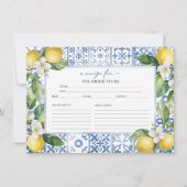 hoofddrukknop | Citroen Vrijgezellenfeest Recept K Kaart (Voorkant)