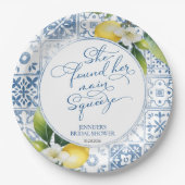 hoofddrukknop | Mediterraan Vrijgezellenfeest van  Papieren Bordje (Voorkant)