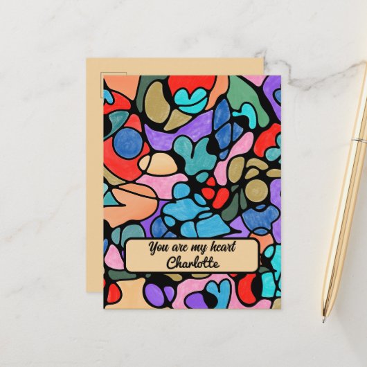 HOOFDELEN NEUROGRAFISCHE DIGITALE WATERVERVEN AANKONDIGINGSKAART (Voorkant / Achterkant in situ)