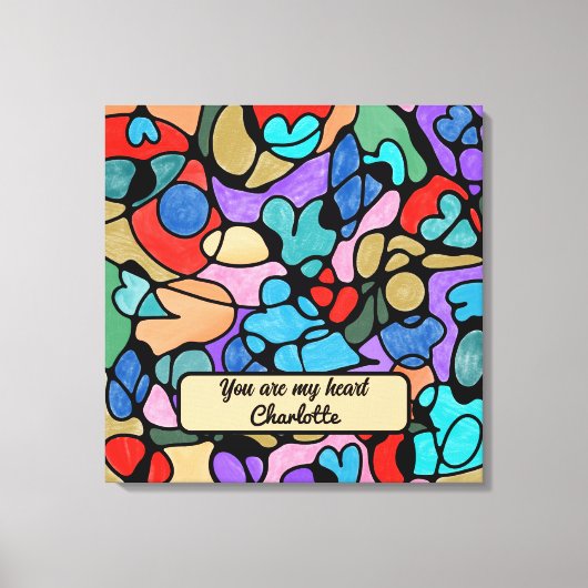 HOOFDELEN NEUROGRAFISCHE DIGITALE WATERVERVEN CANVAS AFDRUK (Voorkant)