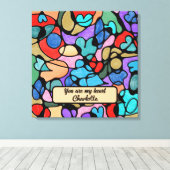 HOOFDELEN NEUROGRAFISCHE DIGITALE WATERVERVEN CANVAS AFDRUK (Insitu (Houten vloer))