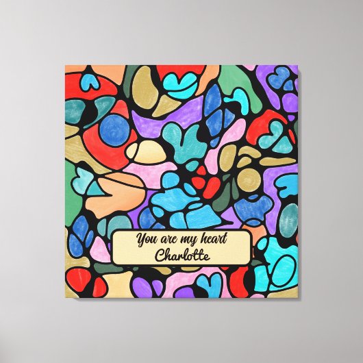 HOOFDELEN NEUROGRAFISCHE DIGITALE WATERVERVEN CANVAS AFDRUK (Voorkant)