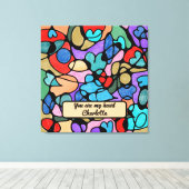 HOOFDELEN NEUROGRAFISCHE DIGITALE WATERVERVEN CANVAS AFDRUK (Insitu (Houten vloer))