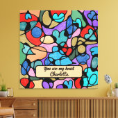 HOOFDELEN NEUROGRAFISCHE DIGITALE WATERVERVEN CANVAS AFDRUK (Insitu (Woonkamer))