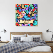 HOOFDELEN NEUROGRAFISCHE DIGITALE WATERVERVEN CANVAS AFDRUK (Insitu (Slaapkamer))