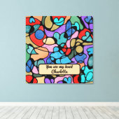 HOOFDELEN NEUROGRAFISCHE DIGITALE WATERVERVEN CANVAS AFDRUK (Insitu (Houten vloer))