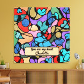 HOOFDELEN NEUROGRAFISCHE DIGITALE WATERVERVEN CANVAS AFDRUK (Insitu (Woonkamer))