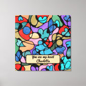 HOOFDELEN NEUROGRAFISCHE DIGITALE WATERVERVEN CANVAS AFDRUK (Voorkant)