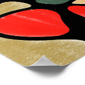 HOOFDELEN NEUROGRAFISCHE DIGITALE WATERVERVEN POSTER (Hoek)