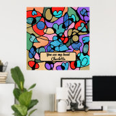 HOOFDELEN NEUROGRAFISCHE DIGITALE WATERVERVEN POSTER (Thuiskantoor)