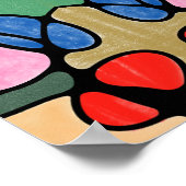 HOOFDELEN NEUROGRAFISCHE DIGITALE WATERVERVEN POSTER (Hoek)