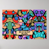 HOOFDELEN NEUROGRAFISCHE DIGITALE WATERVERVEN POSTER (Voorkant)