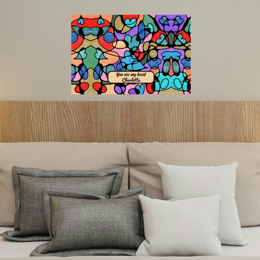 HOOFDELEN NEUROGRAFISCHE DIGITALE WATERVERVEN POSTER