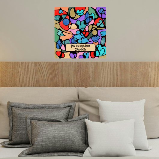 HOOFDELEN NEUROGRAFISCHE DIGITALE WATERVERVEN POSTER