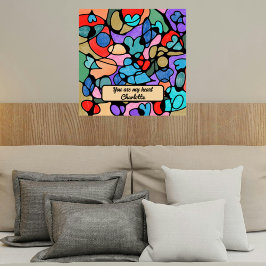 HOOFDELEN NEUROGRAFISCHE DIGITALE WATERVERVEN POSTER