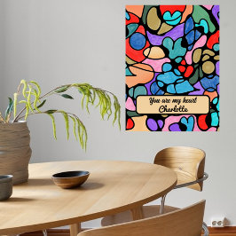 HOOFDELEN NEUROGRAFISCHE DIGITALE WATERVERVEN POSTER