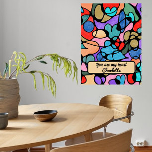 HOOFDELEN NEUROGRAFISCHE DIGITALE WATERVERVEN POSTER