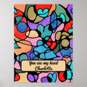 HOOFDELEN NEUROGRAFISCHE DIGITALE WATERVERVEN POSTER (Voorkant)