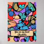 HOOFDELEN NEUROGRAFISCHE DIGITALE WATERVERVEN POSTER (Voorkant)