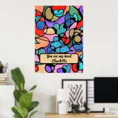 HOOFDELEN NEUROGRAFISCHE DIGITALE WATERVERVEN POSTER (Thuiskantoor)