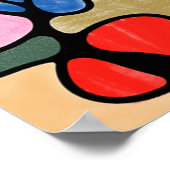 HOOFDELEN NEUROGRAFISCHE DIGITALE WATERVERVEN POSTER (Hoek)