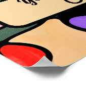 HOOFDELEN NEUROGRAFISCHE DIGITALE WATERVERVEN POSTER (Hoek)